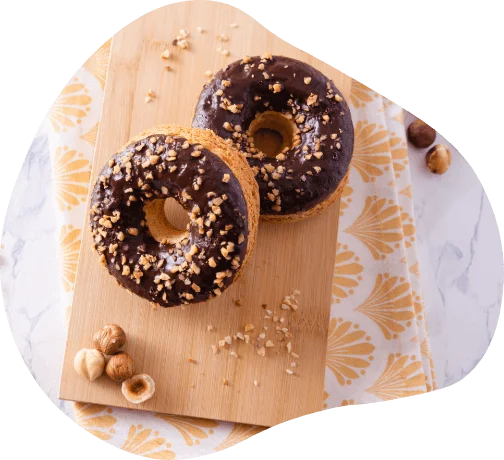 Donut mit Schokolade und Haselnüssen 90g - Piaceri Mediterranei