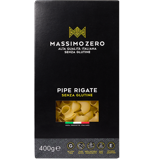Pipe Rigate 400g - Massimo Zero

Die glutenfreien Pipe Rigate von Massimo Zero begeistern mit ihrer geschwungenen Röhrenform und ihrer vielseitigen Verwendbarkeit. Aufgrund ihrer Form werden sie auch „Gomiti“ – italienisch für „Ellbogen“ – genannt.