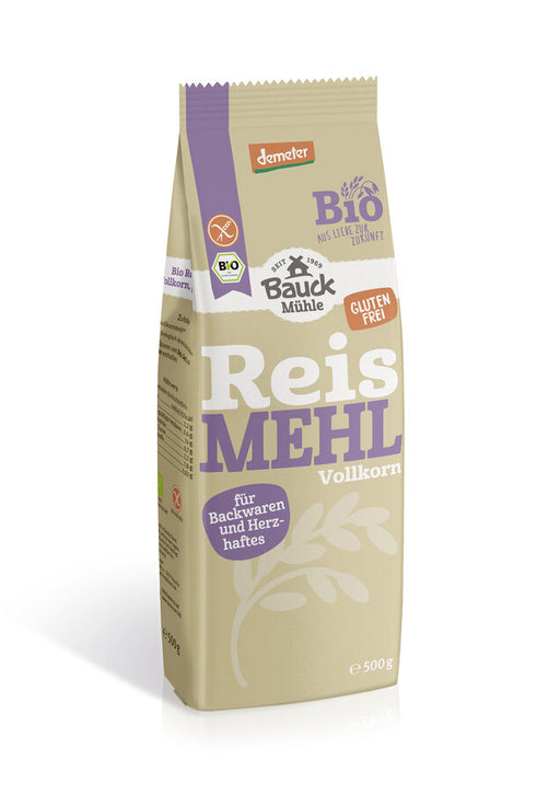 Reismehl Vollkorn 500g- Bauckhof Bio

Das glutenfreie Reismehl von Bauckhof ist ein Mehl, dass durch das sehr feine Zermahlen von Reiskörnern gewonnen wird. Das allergenarme Reismehl ist einer toller Getreideersatz und ein allrounder für die glutenfreie Küche. So können auch Menschen mit einer Glutenunverträglichkeit Kuchen, Gebäck, Brei, Pudding, Muffins und vieles mehr kreieren.