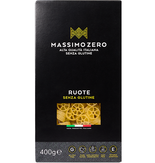 Ruote 400g - Massimo Zero

Die glutenfreien Ruote von Massimo Zero sorgen mit ihrer originellen Radform für Abwechslung auf dem Pastateller und sind besonders bei Kindern sehr beliebt.