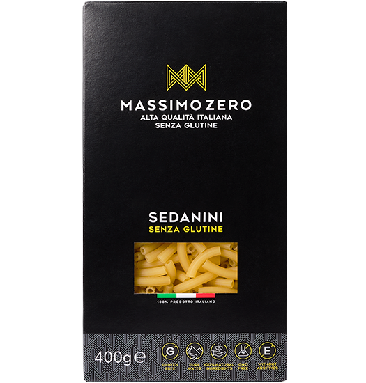 Sedanini 400g - Massimo Zero

Die glutenfreien Sedanini von Massimo Zero überzeugen mit ihrer kleinen, leicht gebogenen Form und sind ein vielseitiger Klassiker der italienischen Küche.