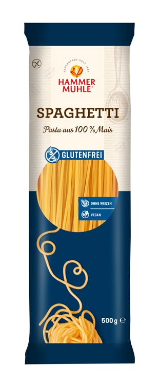 Spaghetti 500g - Hammermühle

Spaghetti von Hammermühle. Glutenfreie Nudeln aus feinstem Maismehl.