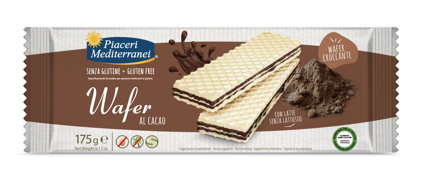 Wafer Cacao 175g -Piaceri