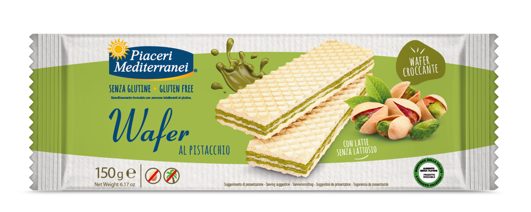 Wafer Pistacchio 150g -Piaceri