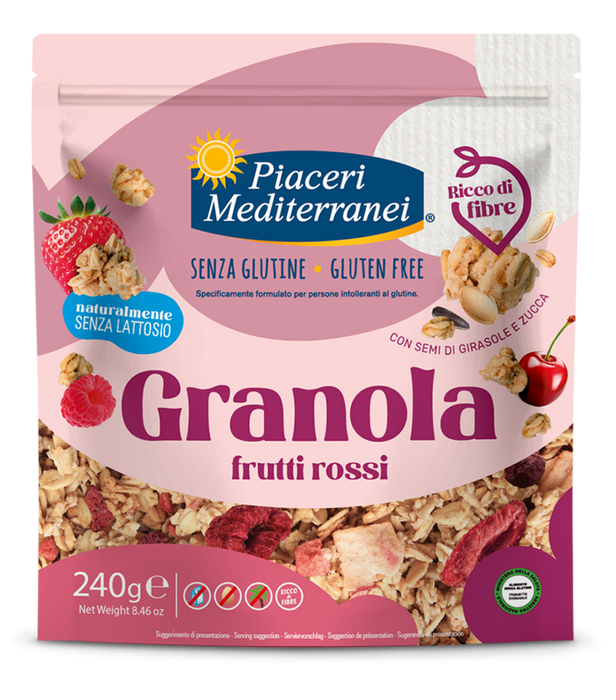 Granola Frutti Rossi 240g-Piaceri