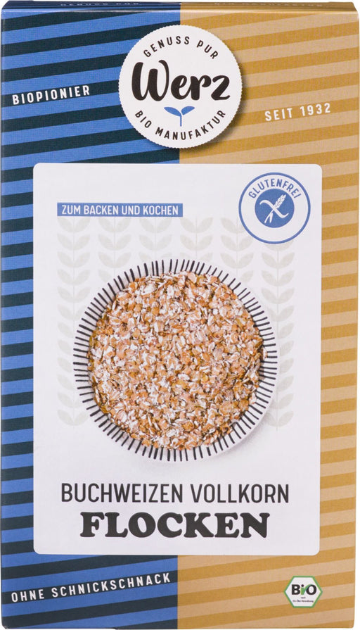 Buchweizen Vollkorn Flocken 250g - Werz Bio

Die glutenfreien Bio Vollkorn Buchweizen Flocken von Werz sind besonders lecker zum Frühstück. Mit Milch, Fruchtsaft oder Joghurt zaubern Sie im Handumdrehen eine reichhaltige Mahlzeit für einen perfekten Start in den Tag. 