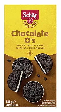 Chocolate O´s 165g - Schär

Chocolate O´s &nbsp;von Dr. Schär sind knackige glutenfreie Sandwich Kekse mit feinem Kakaogeschmack und zarter Milchcreme-Füllung.