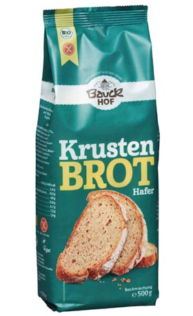 Krustenbrot Hafer Backmischung 500g- Bauckhof BIO

Krustenbrot Hafer, glutenfrei von Bauckhof Bio. Backmischung für glutenfreies Brot auf Basis von Hafermehl. Ergibt ca. 825g Brot. Krustenbrot schnell einfach zubereitet. Sie geben nur Wasser und Hefe hinzu. Auch für Brotbackautomaten geeignet!