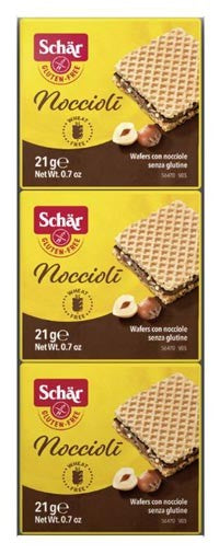 Noccioli Haselnusswaffel 3x21g- Schär

Noccioli von Dr. Schär ist eine Haselnusswaffel mit einer köstlichen Creme mit Haselnuss-Stückchen.