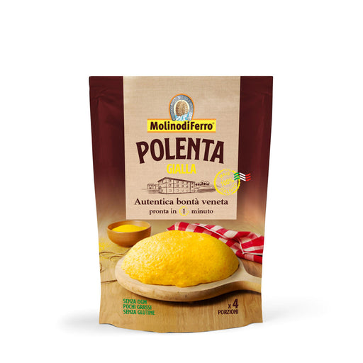 Polenta Instant 360g - Molino di Ferro

 Für die "Polenta Istantanea" wird nur sorfältig ausgewählter Mais aus Italien verwendet. Aus diesem Grund zählt sie zu der beliebtesten Polenta in Italien