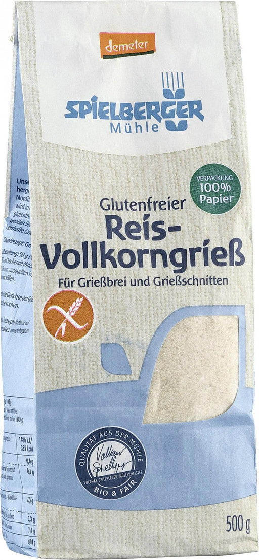 Reis Vollkorn Grieß 500g- Spielberger bio

Der Naturreis wird in der Spielberger Mühle zu diesem glutenfreien Vollkorngrieß vermahlen.