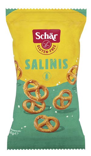 Salinis 60g - Schär

Lecker salzigen Knapperspaß von Dr. Schär glutenfrei.