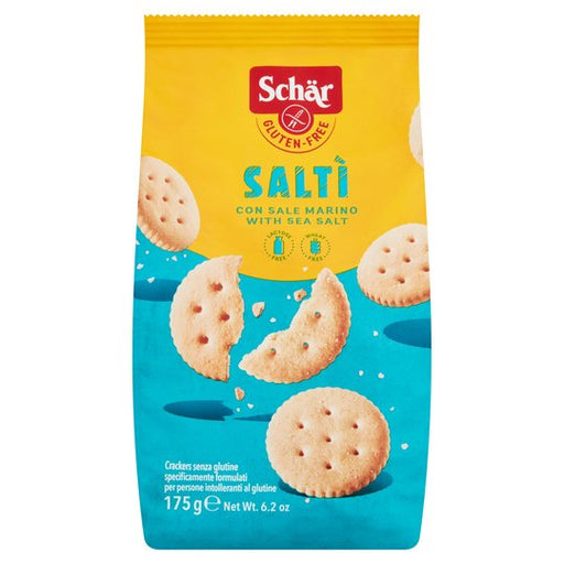 Salti 175g - Schär

Natürlich glutenfreies und laktosefreies Salzgebäck