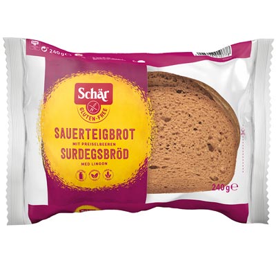 Sauerteigbrot 240g - Schär

Glutenfreies und laktosefreies herzhaftes dunkles Sauerteig-Schnittbrot. Gebacken mit Sauerteig nach traditioneller Art.