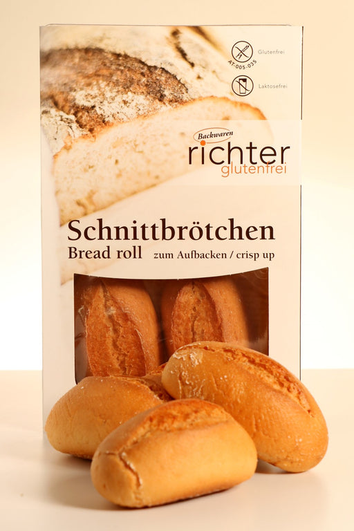 Schnittbrötchen 270g- Richter glutenfrei

Richter glutenfrei steht für erlesene glutenfreie Spezialitäten, sorgfältig hergestellt in Österreich. Die Backwaren werden in der ersten Bäckerei Österreichs erzeugt, die ausschließlich glutenfrei und laktosefrei bäckt! In Sachen Qualität ist die Bäckerei genauso unerbittlich und leidenschaftlich, wie im Hinblick auf die Naturbelassenheit ihrer Produkte, die alle frei von chemischen Konservierungsmitteln sind.