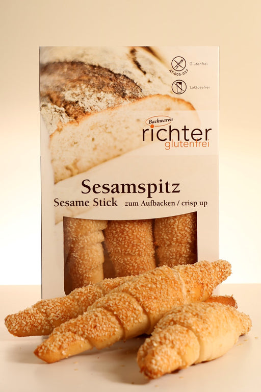 Sesamspitz 225g  - Richter glutenfrei

Die glutenfreien Sesamspitz von Richter sind drei leckere Brötchen zum selbst aufbacken. Die glutenfreien Brötchen kurz im Ofen aufbacken, lecker belegen und fertig ist der Genuß. Ob mit herzhaftem oder süßem Belag, die Sesamspitz von Richter schmecken immer und überall und sind dabei frei von Gluten und frei von Laktose. Ein Genuss für die ganze Familie!