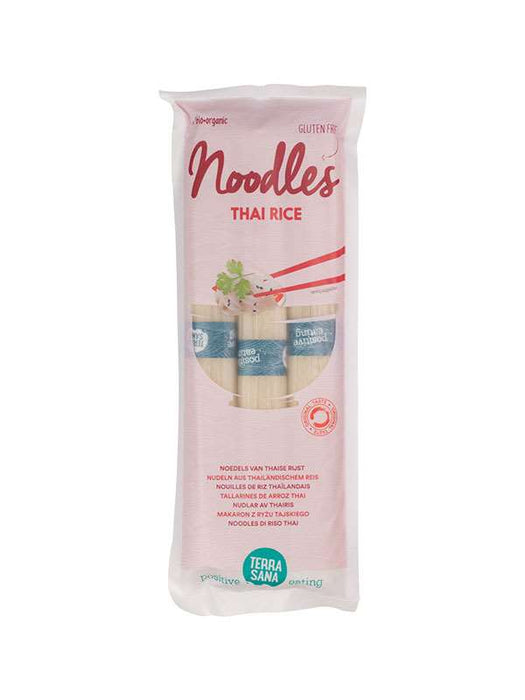 Thai Rice Noodles (Thai Reisnudeln) 250g - Terrasana Bio

Die glutenfreien japanishen Thai Rice Noodles von TerraSana sind in Portionsgröße gebunden und werden aus thailängischem, biologischem Reis hergesellt.