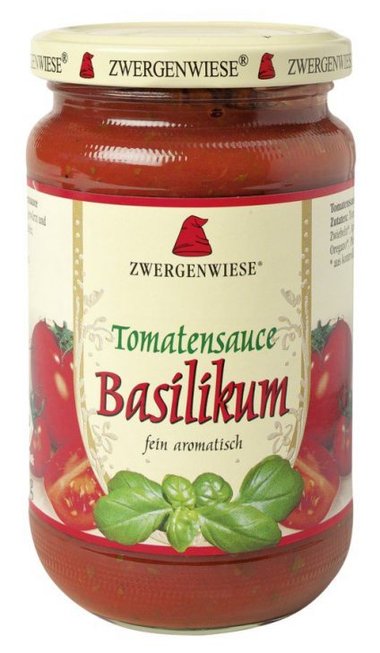 Tomatensauce Basilikum 340ml - Zwergenwiese bio
Köstlichen Tomatensaucen sorgen für Abwechslung, wenn es mal schnell gehen muss. Im Handumdrehen zaubern Sie mit unseren klassisch oder mediterran gewürzten Saucen leckere Gerichte.