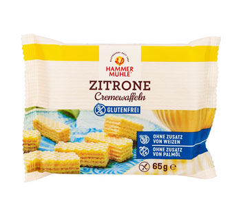 Zitrone Cremewaffeln 65g - Hammermühle

Glutenfreie Zitronencreme Waffeln von Hammermühle, sind ohne Zusatz von Palmöl&nbsp;und eignen sich durch ihre Größe perfekt für den Snack zwischendurch.