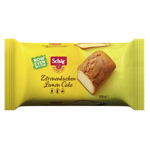 Zitronenkuchen - Lemon Cake 250g - Schär

Lemon Cake von Dr. Schär, ist ein glutenfreier und laktosefreier Zitronenkuchen. Erfrischend fruchtiger und saftiger Kuchengenuss: schmeckt wie hausgemacht!